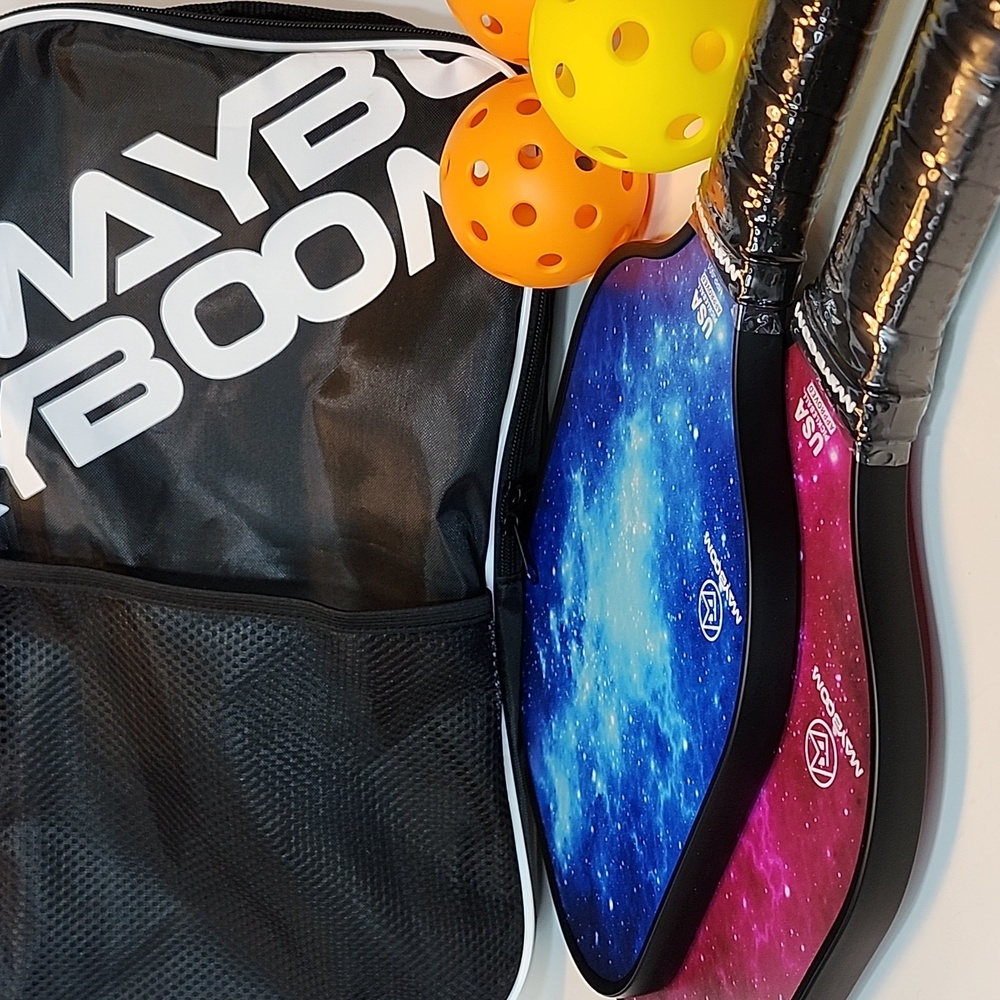 MAYBOOM Navy Blue Galaxy Pickleball Set with Bag